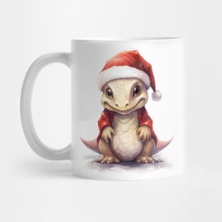 Komodo Dragon in Santa Hat Mug